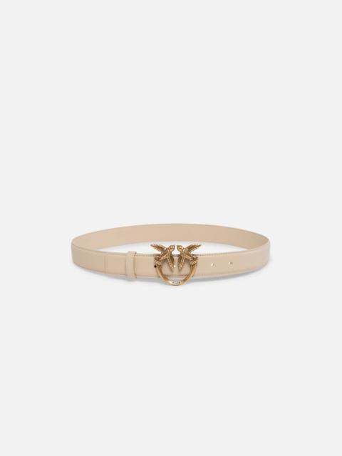 PINKO LOVE BIRDS LEATHER BELT 3CM