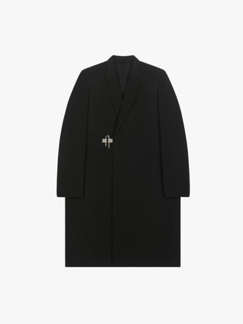 Givenchy COAT IN TEXTURED WOOL WITH PADLOCK