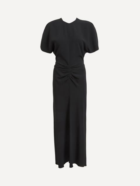 Victoria Beckham Gathered Waist Midi Dress