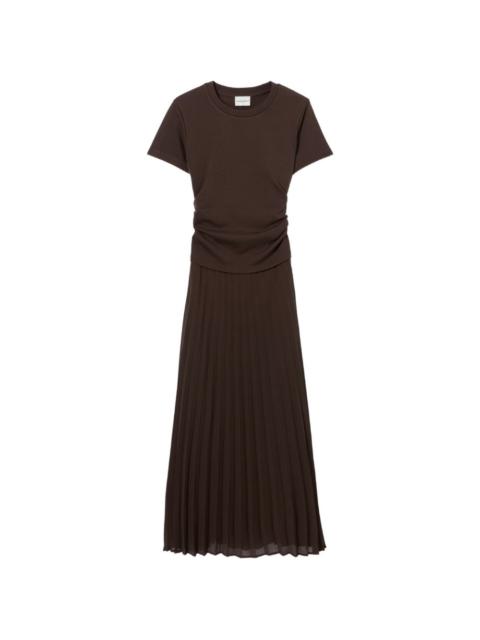 Claudie Pierlot pleated bi-material dress