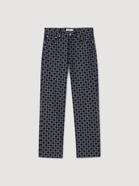 Sandro SQUARE CROSS STRAIGHT-LEG JEANS