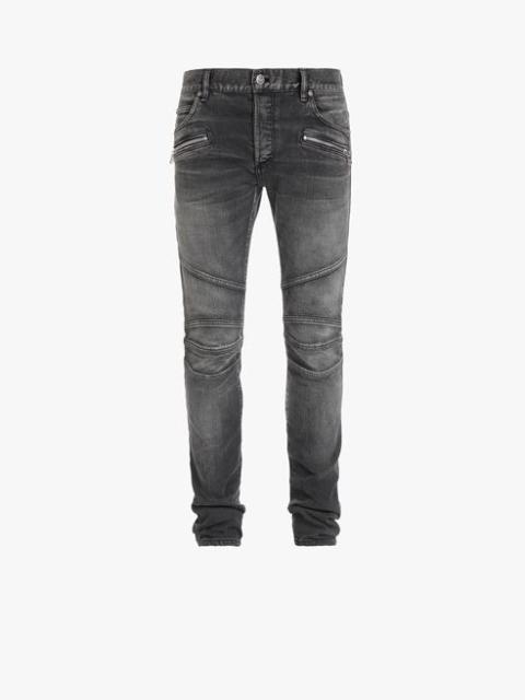 Balmain Slim-cut black cotton jeans