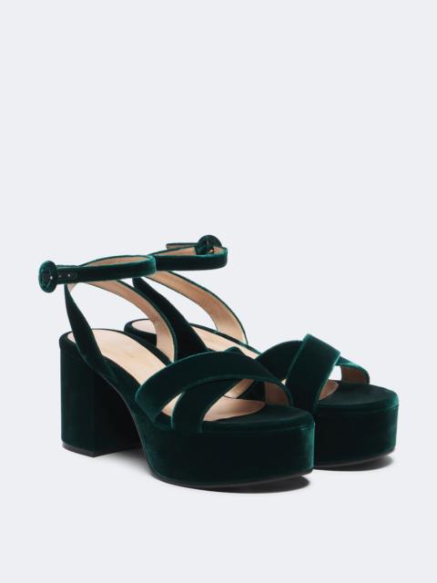 Gianvito Rossi Velvet platform sandals