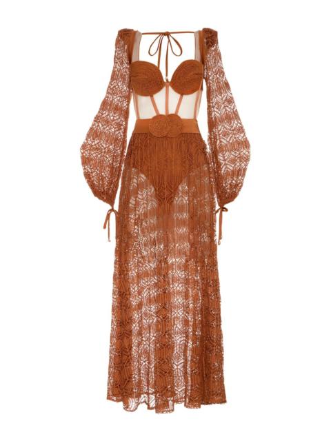 PatBO PINE LACE BUSTIER DRESS