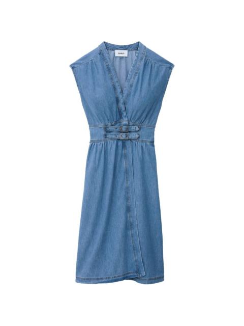 ba&sh Love belted denim dress