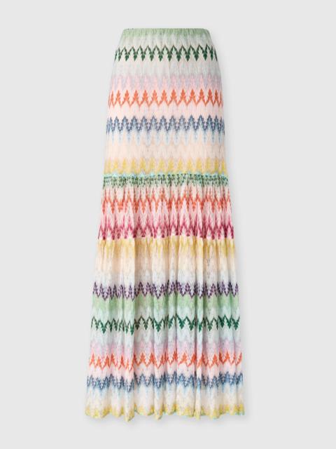 Missoni Long skirt with ruffles and lace motif