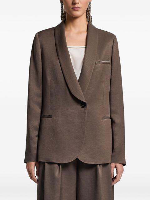 PESERICO twill single-breasted blazer