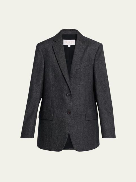 MICHAEL KORS COLLECTION Nico Two-Button Wool Blazer