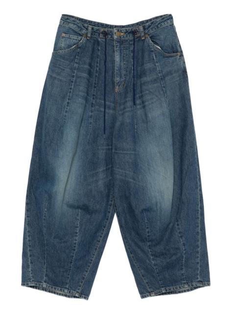 drawstring denim jeans