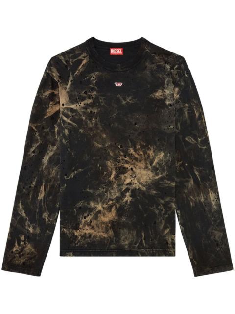Diesel T-Crane distressed tie-dye T-shirt
