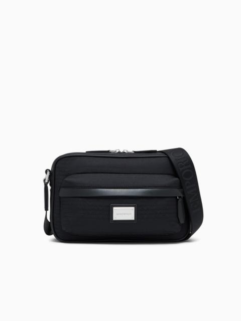 EMPORIO ARMANI CROSSBODY MESSENGER BAG WITH ZIP AND ADJUSTABLE STRAP