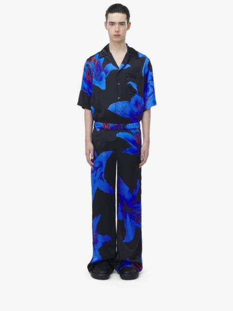 Alexander McQueen Blue Lily Pyjama Trousers