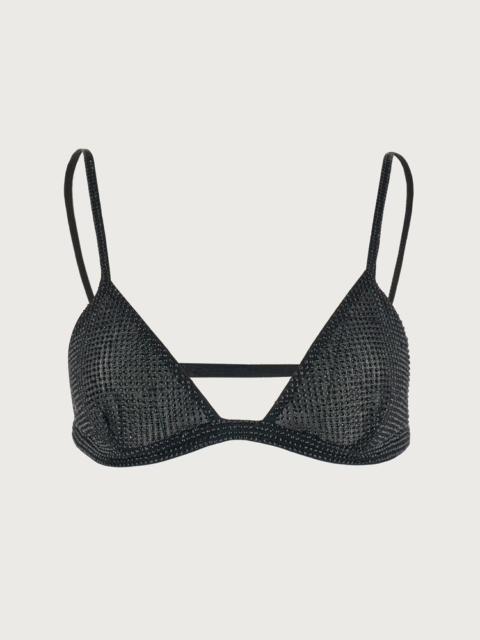 FERRAGAMO SILK CRYSTAL EMBELLISHED BRA