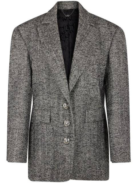 rabanne herringbone-pattern wool blazer