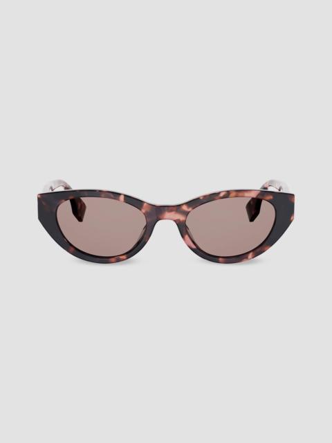 FENDI Women's Lettering 51MM Cat-Eye Sunglasses - Red Brown