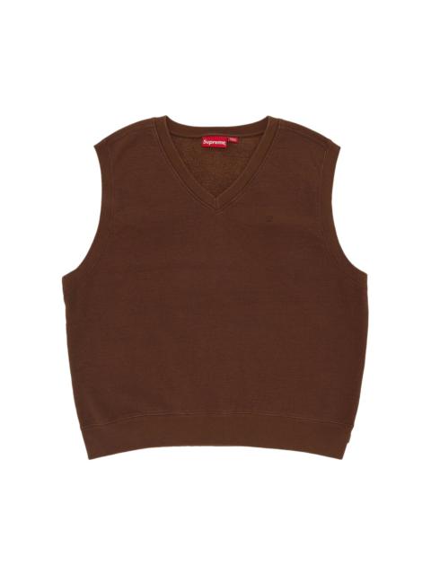 Supreme Sweatshirt Vest 'Brown'