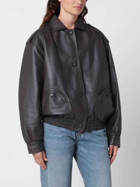 BLAZÉ MILANO Charlie bomber jacket in ebony leather