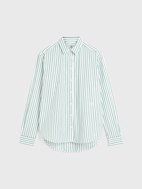 Totême Signature cotton shirt white/green
