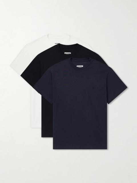 Jil Sander Three-Pack Logo-Appliquéd Cotton-Jersey T-Shirts