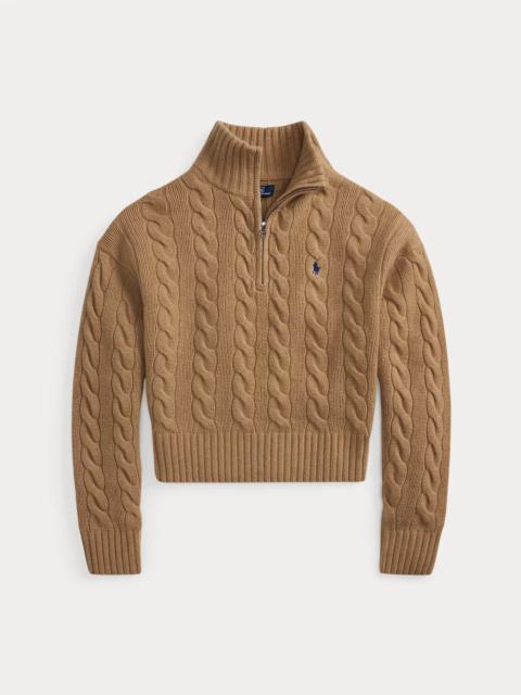 Polo Ralph Lauren Cable Wool-Cashmere Half-Zip Sweater