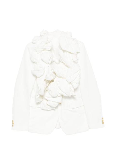 Comme des Garçons Homme Plus ruffled floral-appliqué jacket