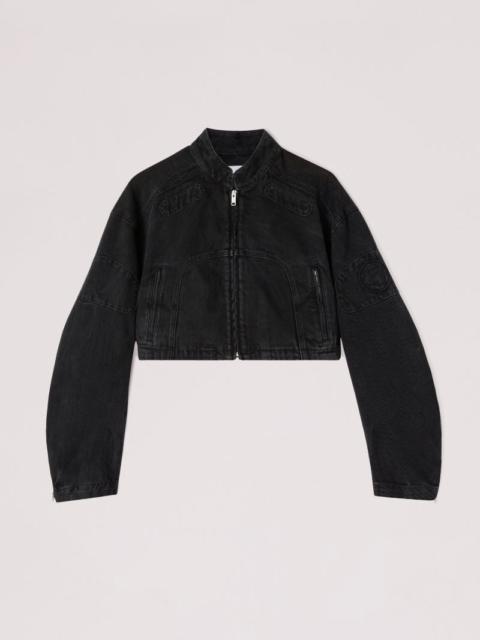 Ambush CROPPED DENIM BIKER JACKET