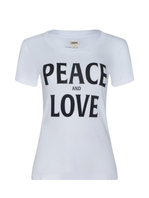 L'AGENCE Cory Cotton Scoopneck Tee
