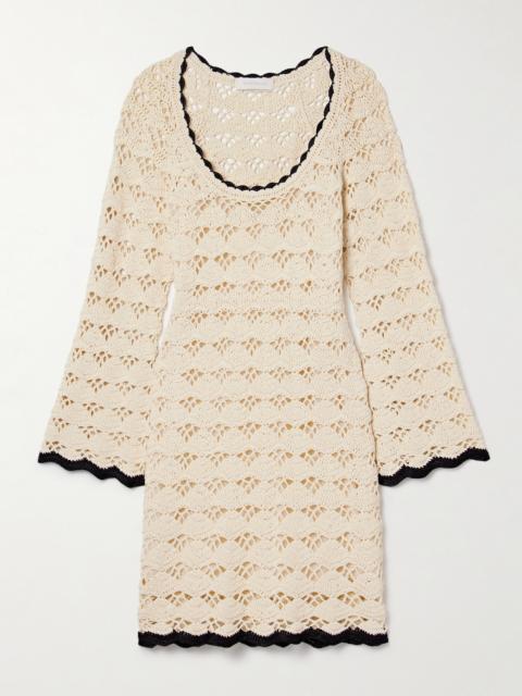 Zimmermann Rhiannon Crocheted Cotton Mini Dress