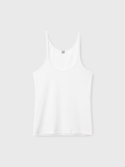 TOTEME Scoop neck rib tank white