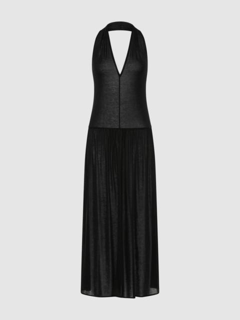 ST. AGNI Fluid Jersey Halter Dress - Black