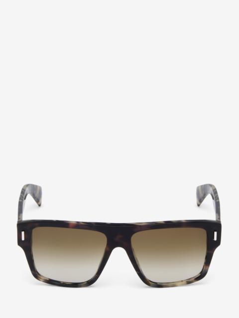 Alexander McQueen T-Bar Rivet Square Sunglasses