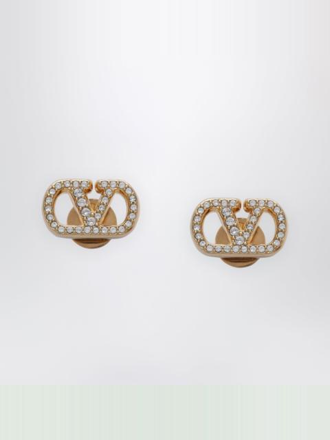 Valentino VLogo Signature gold-tone earrings with crystals