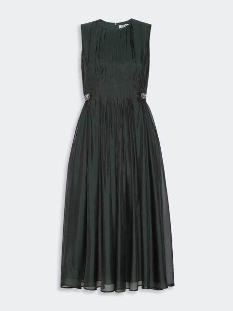 'S Max Mara WALLY Fit-and-flare organza dress - MOSS GREEN