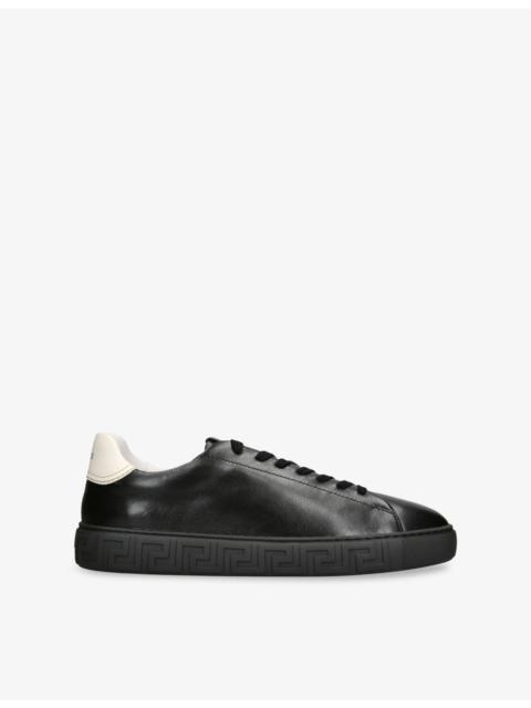 VERSACE Logo Leather Trainers