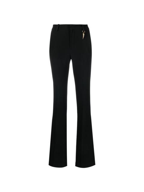 keyring-detail slim-cut trousers