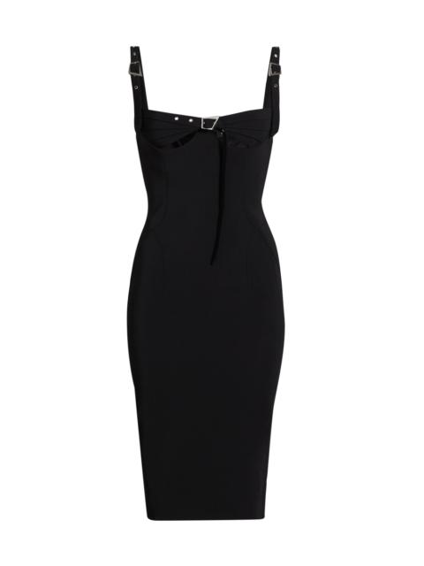 MUGLER Women's Bustier Cut-Out Sheath Dress - Black