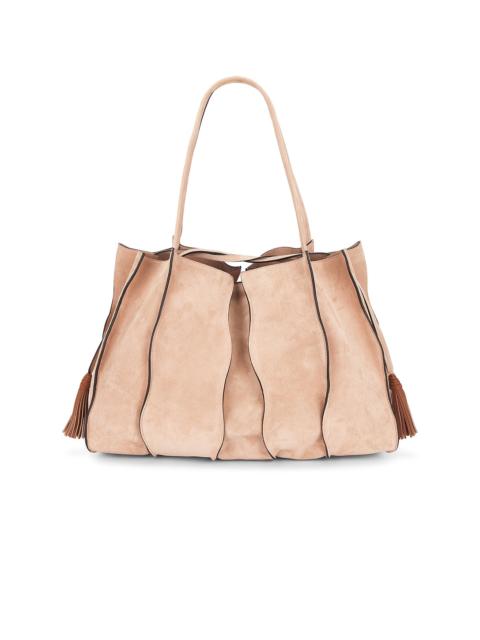 ULLA JOHNSON Adria Pleated Wave Tote Bag