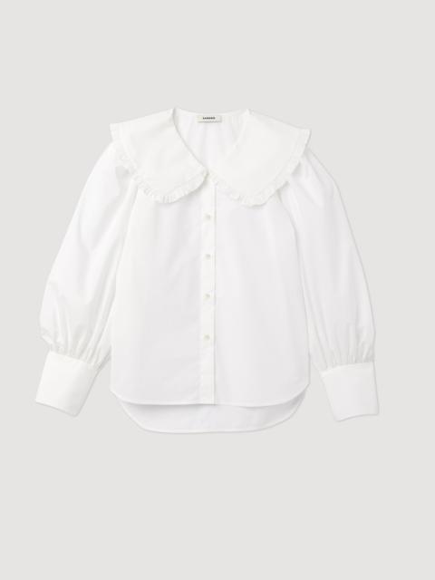 Sandro Poplin shirt with Peter Pan collar