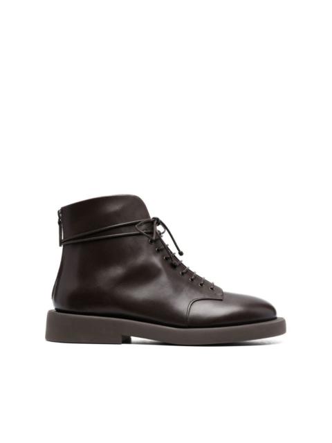 Marsèll Black Gigante Lace Up Ankle Boots | REVERSIBLE