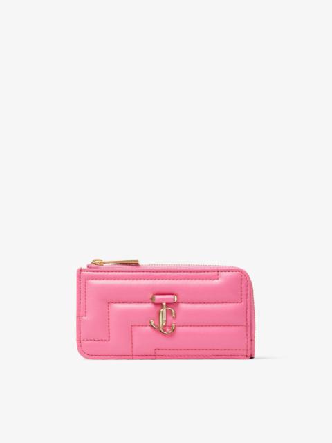 JIMMY CHOO Lise-Z Avenue
Candy Pink Quilted Nappa Leather Card Holder with JC Emblem