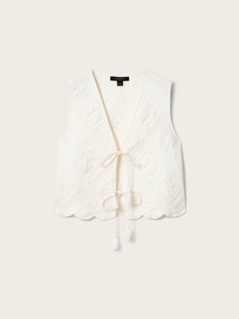 ALLSAINTS MONA QUILTED CROPPED VEST