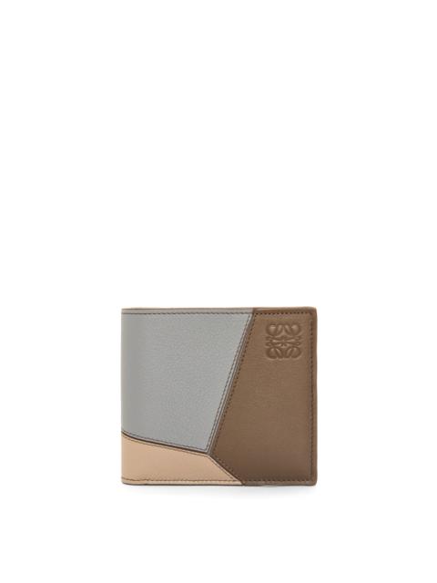 Puzzle bifold wallet in classic calfskin