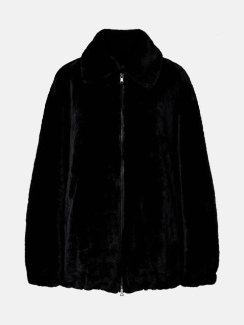 NOUR HAMMOUR Plush shearling jacket