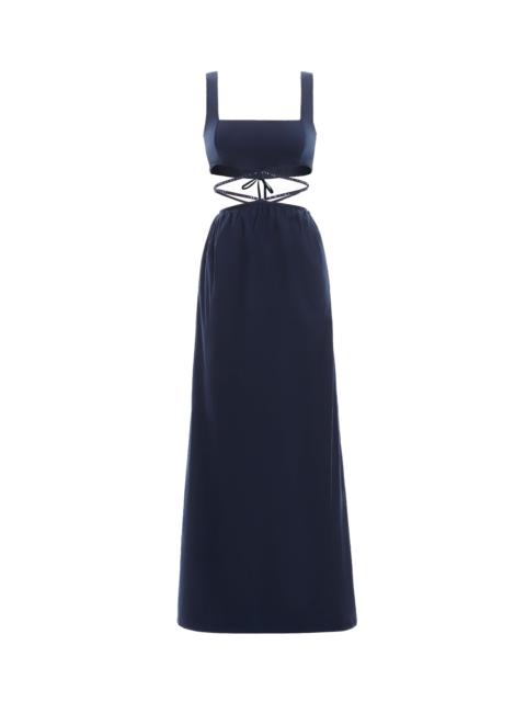 Agua by Agua Bendita Peonia Herbacea Noche Navy Maxi Dress