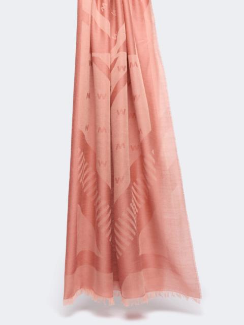 WEEKEND Max Mara TIRSI Jacquard wool and modal stole - TERRA COTTA