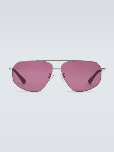 Bottega Veneta Metal-frame aviator sunglasses
