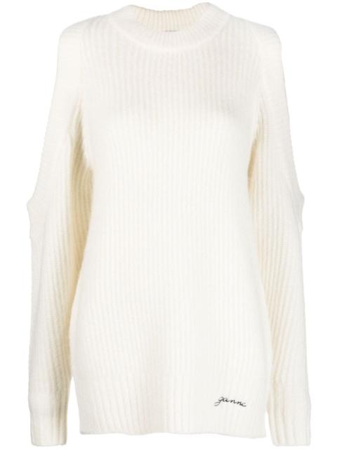 GANNI cold-shoulder jumper