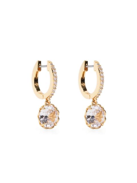 kate spade crystal-embellished hoop earrings