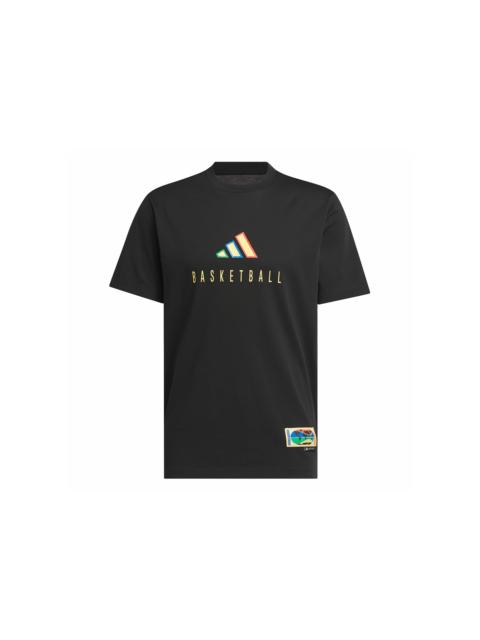 adidas Worldwide Hoops Logo Performance Graphic Tee Black