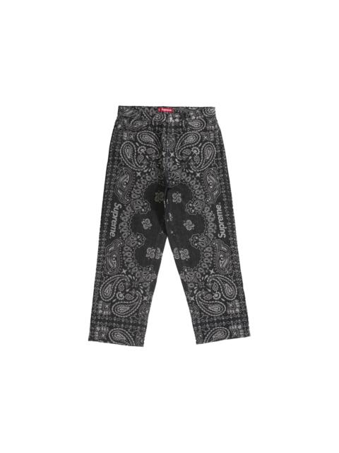 Supreme Supreme Bandana Jacquard Baggy Jean Black